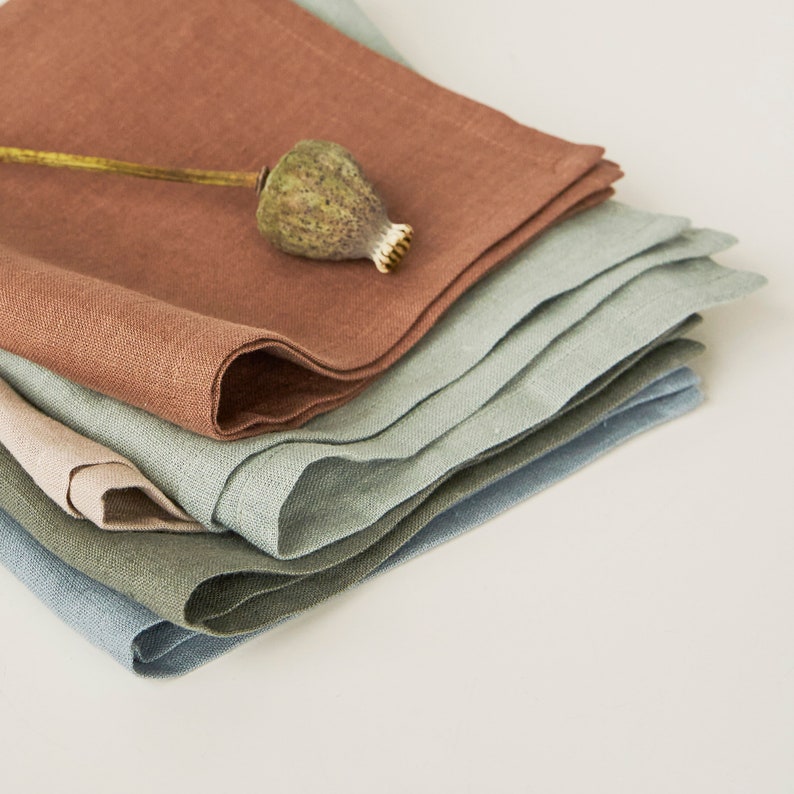 Natural linen table runner, Custom color table runners by Lovely Home Idea, Sustainable table linens image 4