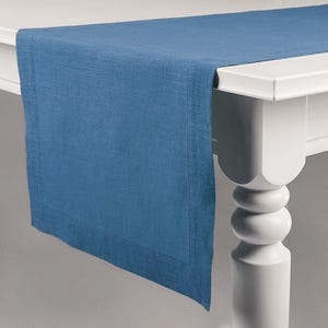 Table runner linen Blue Marine, Natural linen table runners in various colors, Custom table decor, Handmade gift for home
