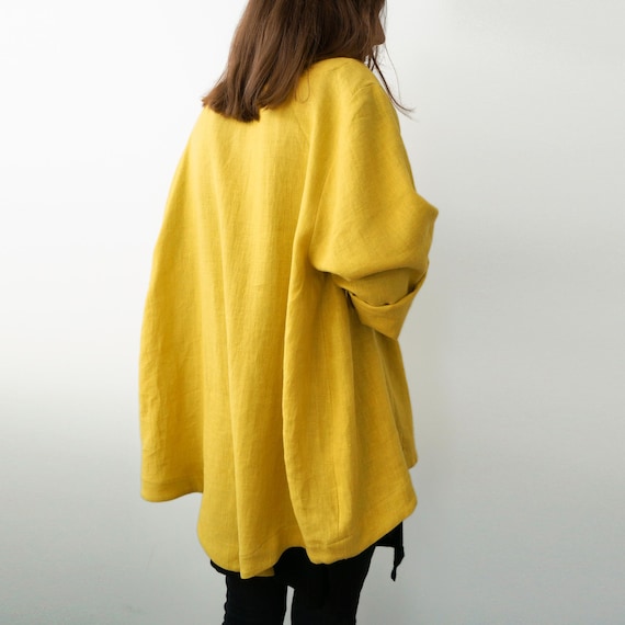 Jacket for women, Natural jacket, Linen cardigan, Loose fit women's jackets, Summer clothing