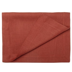 Burnt Orange table runner, 30 colors, Soft linen table runners, Custom size linen table runners 画像 3