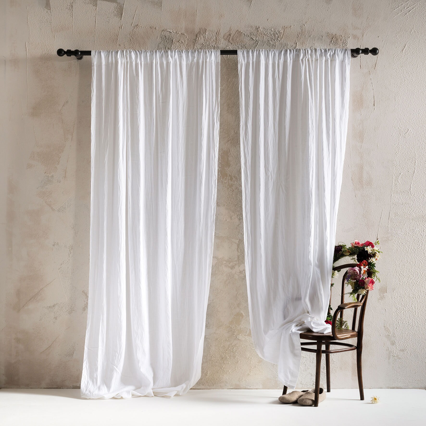 Natural Linen Curtains Rod Pocket Unlined Or 50