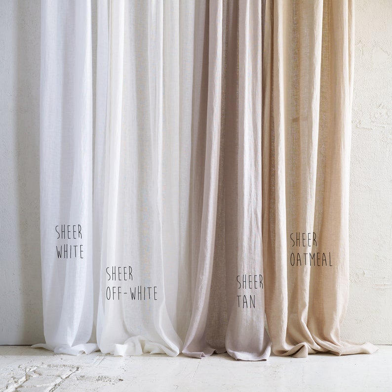 Sheer Linen Fabric by the Yard 8 Colors Natural Lightweight Etsy Canada