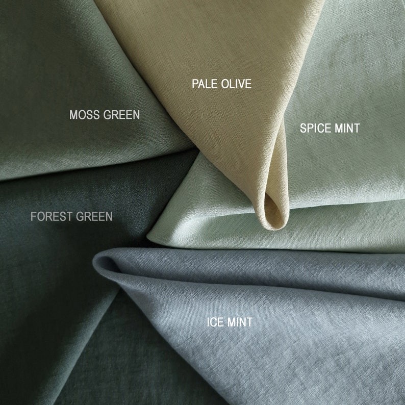 Linen fabric samples set, 39 soft linen color samples included, Medium weight linen fabrics by Lovely Home Idea image 4