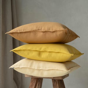 Linen Accent Pillow Cover, Custom, Lumbar, Square, Throw Pillows with Zipper