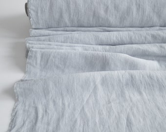 Tissu en lin gris clair, tissu gris tourterelle, tissu en pur lin par mètre, beau tissu en lin doux d'un demi-mètre, tissu pour vêtements