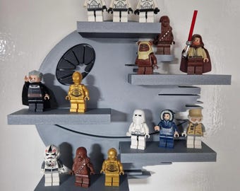 Star Wars Figure Shelf | Lego Display Shelf | Death Star Wall Shelf for Action Figures & Miniatures