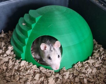 Rat, small pet House Dome | 3D Printed House | Climbing Toy, Bed & Enclosure Hideaway