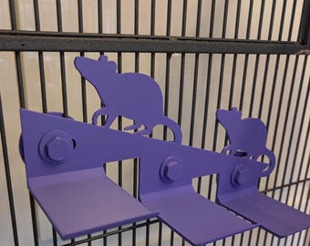 Small Animal Cage Platform Stairs: Durable PLA+ Plastic Pet Ledge, Rats, Hamsters, Small Pets