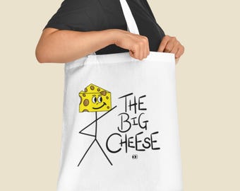Bolsa de mano "El Gran Queso" - Humor adulto divertido para hombre - Bolsa de Stickman sarcástica - Regalo energético para un jefe seguro