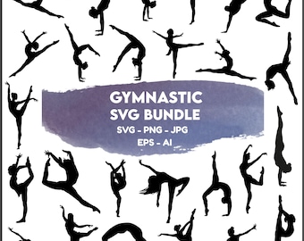 Gymnastics SVG Bundle, Gymnast Girl Shirt Designs (Digital Download)