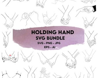 Holding Hands SVG Bundle: Couple Hands Cut Files (Digital Download)