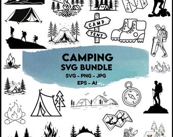 Camping SVG Bundle: Outdoor Adventure Designs (Digital Download)
