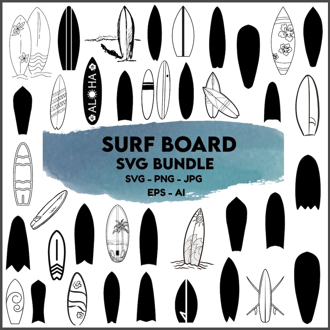 Surfboard SVG Bundle, Summer Design Vector (digital Download) - Etsy