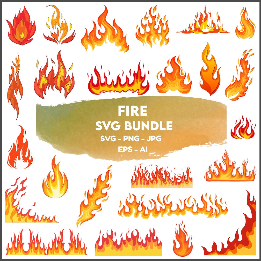 Fire Rays Svg Fire SVG Bundle:fire Flames Svg, Cricut,digital(instant Download) - Etsy