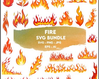Fire SVG Bundle:Fire Flames Svg, Cricut,Digital(Instant Download)