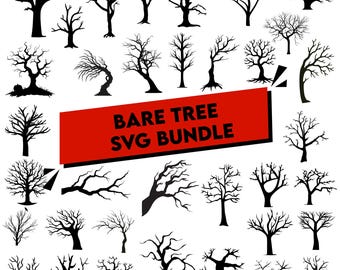 Leafless Tree SVG Bundle, Silhouette Clipart (Digital Download)