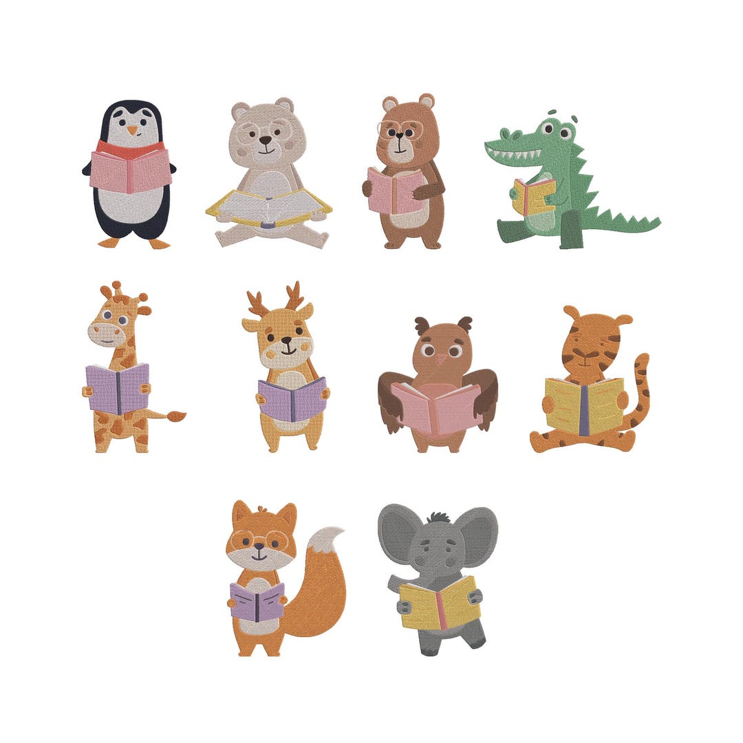 Mini Woodland Animals Embroidery Design Bundle, Safari Animal Forest ...