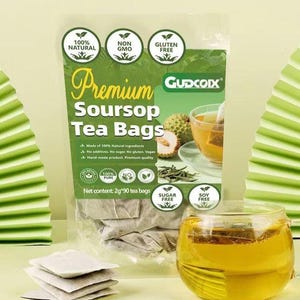 90 Tea Bags Natural Soursop Leaf Herbal Tea, No added ingredients，Caffeine Free image 1