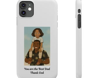 Personalized Studio Ghibli Art Portrait White Phone Cases - "You are the Best Dad Thank God" - Father's Day Appreciation Gift to Glorify God