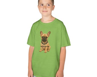 Thank God for Creating Dogs Kids T-Shirt | Bulldog Sketch | Christian & Christmas Gifts