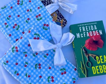 Cherry gingham book/kindle sleeve