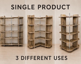 270 Degrees Adjustable Bookshelf Rack for Concave, Convex & Flat Use
