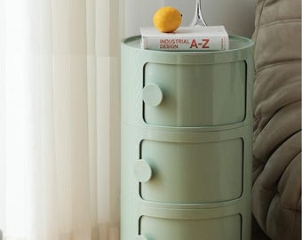 3-Drawer Nightstand, Green