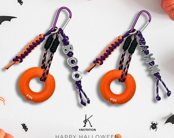 Handmade Paracord Fidget Keychain: Grip Trainer & Hand Exerciser, Fitness Bag Charm, EDC, Stress Relief Toy, Gift for Climbers and Gym Rats