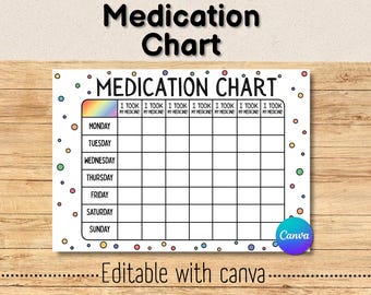 Kids I Took My Medication Chart Printable Toddler Medication Tracker Children's Medication Chart Kids Medication Log Downloadable PDF