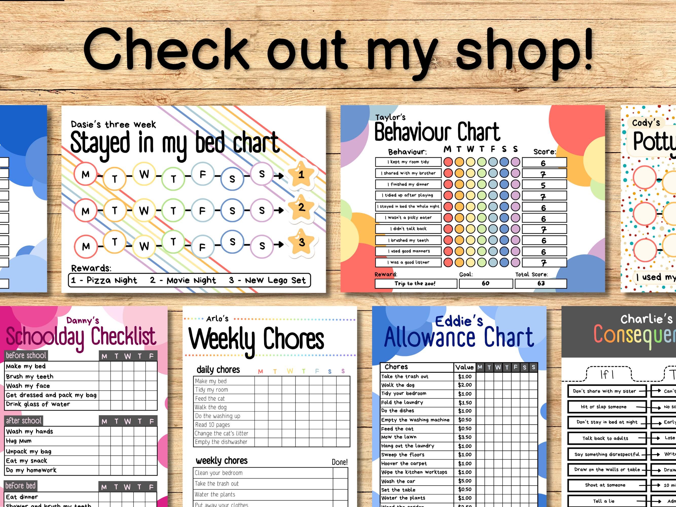 Printable Editable Hygiene Chart for Kids | Kids Editable Hygiene Chart ...