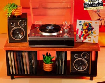 1:6 Dollhouse Mini Vinyl Records -  MiniVerse Real Music Vinyl Series