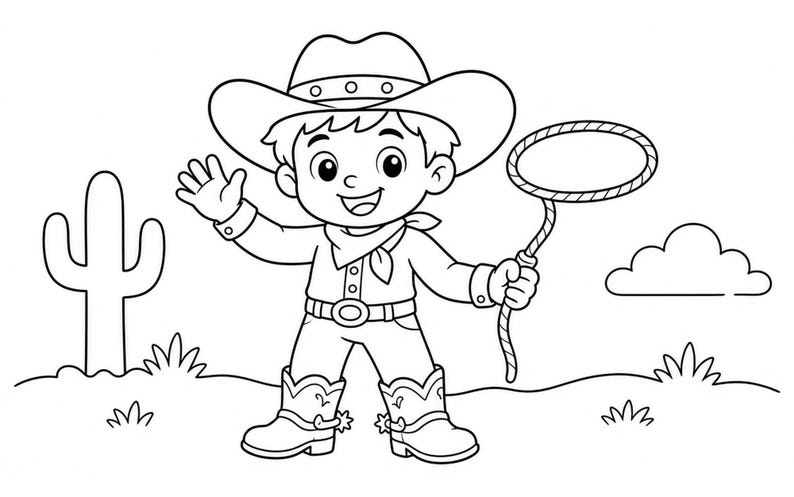 Little Cowpokes Wild West Coloring Book | Kids Cowboy Printable PDF - Etsy