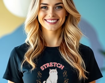 Camiseta elástica con diseño de gato persa de la realeza / Ilustración de gato, camiseta acogedora