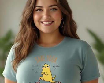 Top corto Save Your Energy / Camiseta con gráfico de pollito