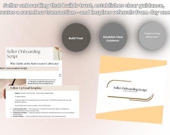 Verkäufer-Onbording-Skripts, um Vertrauen aufzubauen und frühe Empfehlungen für Makler zu inspirieren