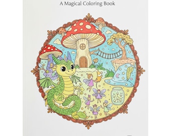 Enchanted Shades: Magical Creatures & Fantasy Coloring Book for Adults | Printable Fairies, Dragons, Mermaids, Gnomes, Aliens | Download PDF