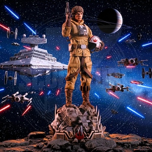 STL-fil Luke Skywalker actionfigur 1/6 3D-utskrift Anime Comics-staty