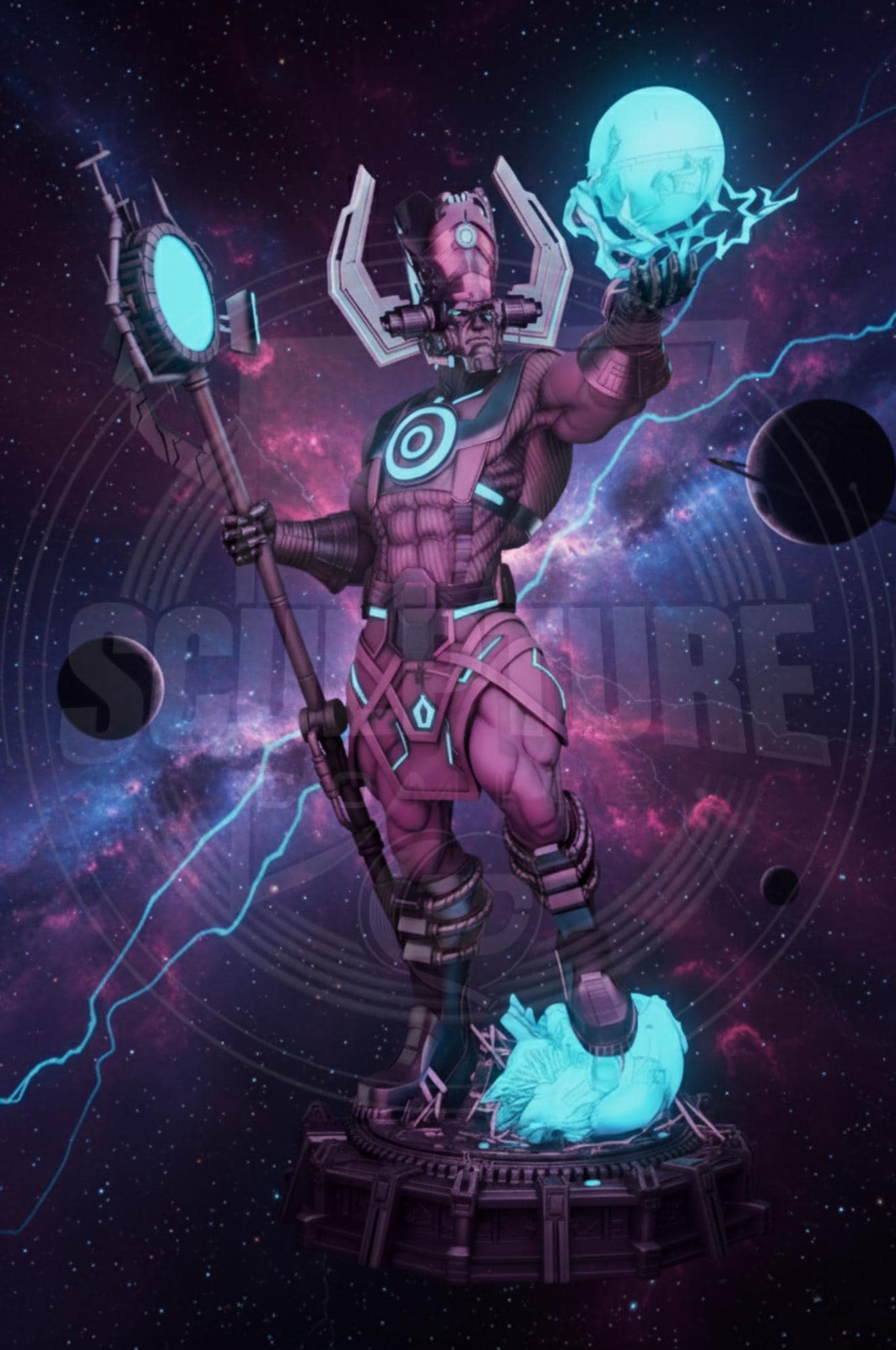 Galactus y Silver Surfer en Los 4 Fantásticos de Marvel
