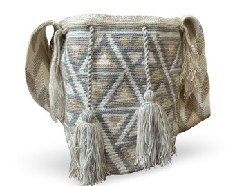 Authentic Colombian Artisanal Bag – Wayuu Mochila - Handmade Bucket Bag