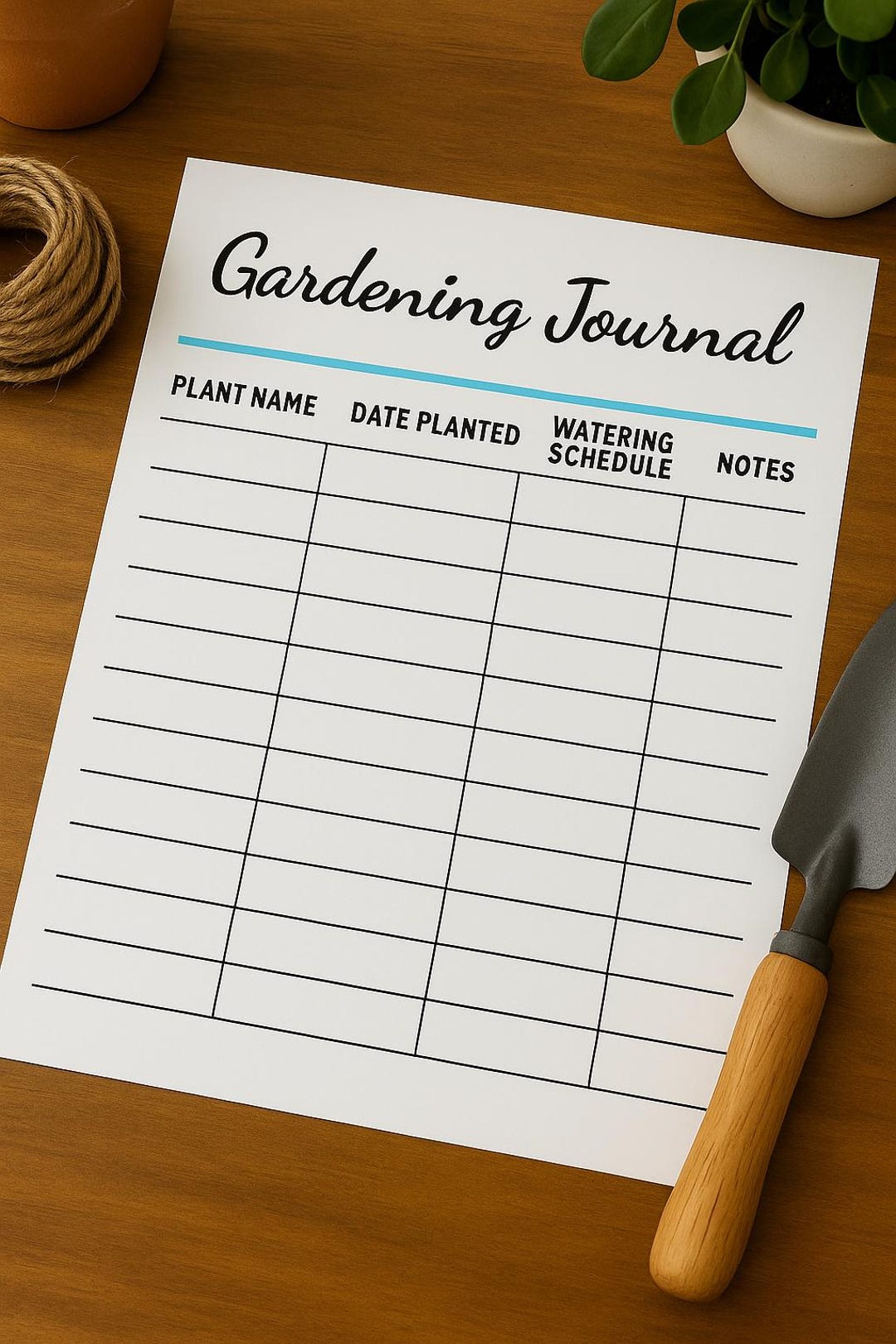 Gardening Journal Printable | Plant Tracker Sheet | Watering Schedule Log - Etsy