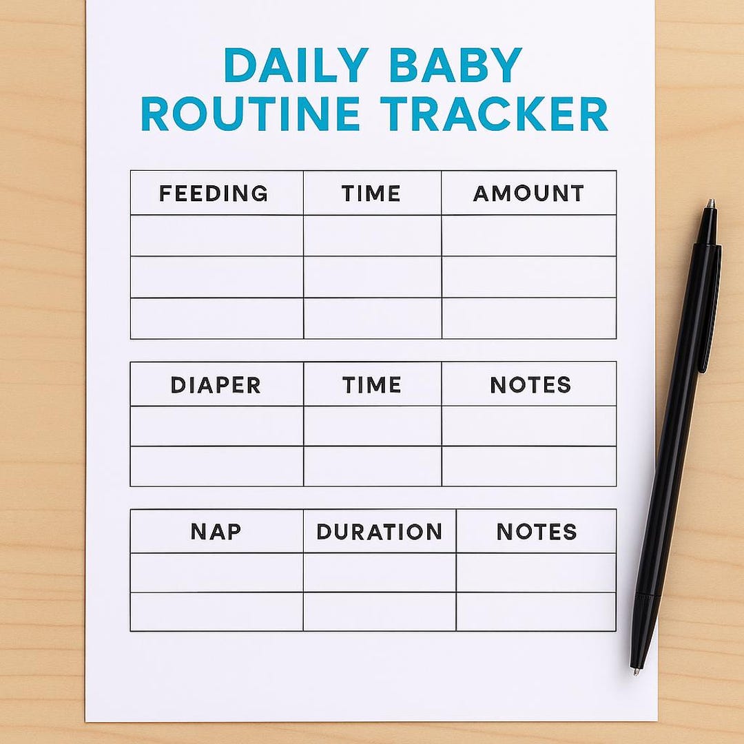 Baby Routine Tracker Printable: Feeding, Diaper, Sleep Log (PDF) - Etsy UK