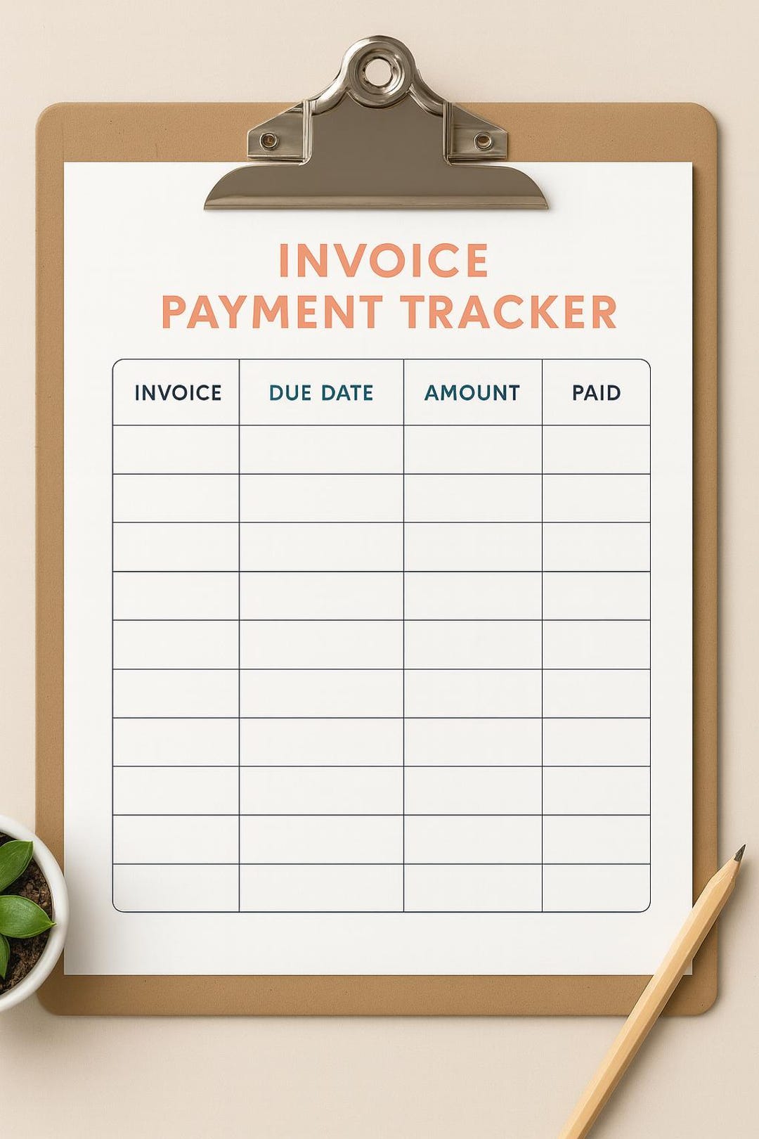 Invoice Payment Tracker Printable | Small Business Finance Organizer ...