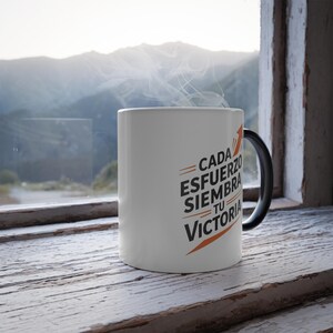 Color Changing Mug - Magic Gift for Coffee or Tea, 11 oz - Encouraging and Challenging Message