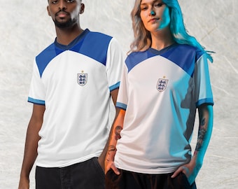Engeland voetbalshirt, voetbalshirt drie leeuwen, retro Engeland tricot T-shirt, WK-fankleding heren, aangepaste sportcadeauuitrusting