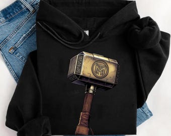 Mjolnir Viking Hammer-hoody, sweater met print uit de Noordse mythologie