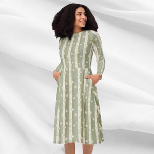 sage green long sleeve midi dress Sage Green long sleeved maxi dress – Tabu Knits Boutique
