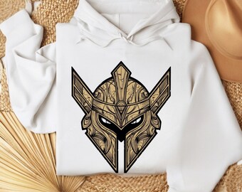 Vikinghelmhoodie, Nordic Warrior-afbeelding, geschiedenisbuff-cadeau
