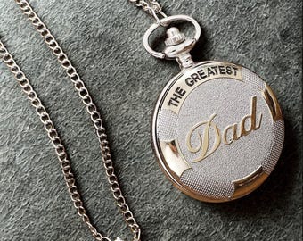 The Greatest Dad Fickur – Vintage Quartz Fickur med Kedja