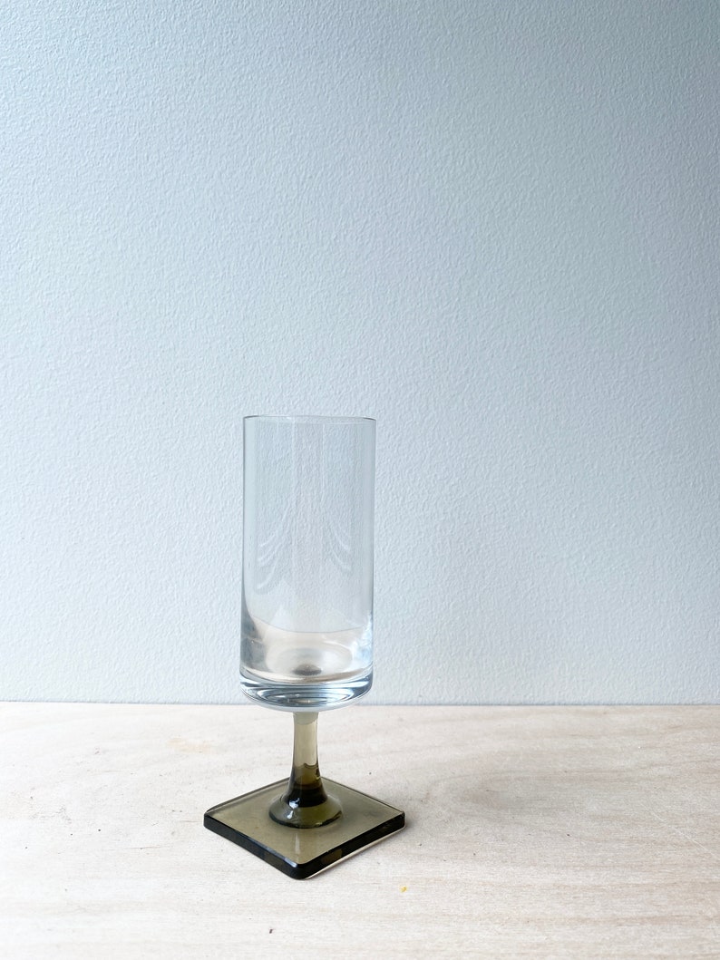 Jensen Rosenthal Linear Smoke White Wine Glass Etsy