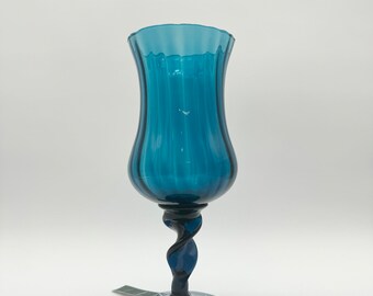 Teal Rossini Empoli Glass 12" Compote